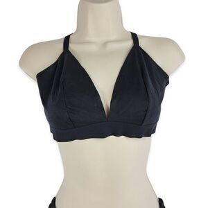 Auden Black Unlined Triangle Bralette Large NWT